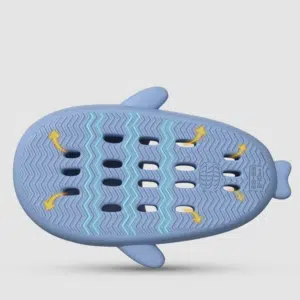 Sandales de bain requin anti-dérapantes avec drainage pour douche et piscine