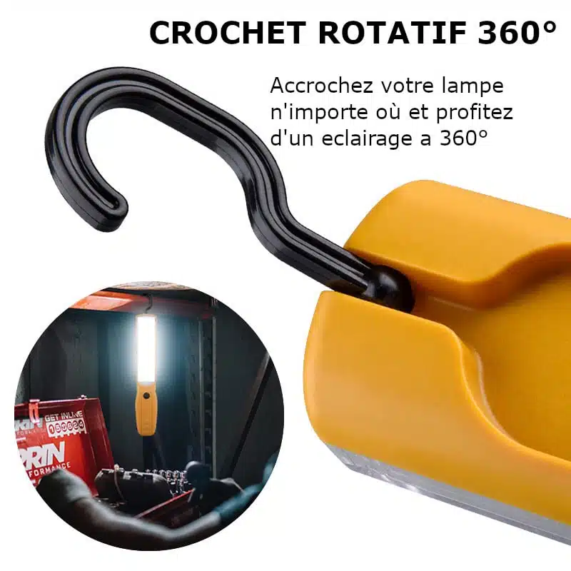 Lampe de Travail baladeuse Magnétique LED Puissante USB