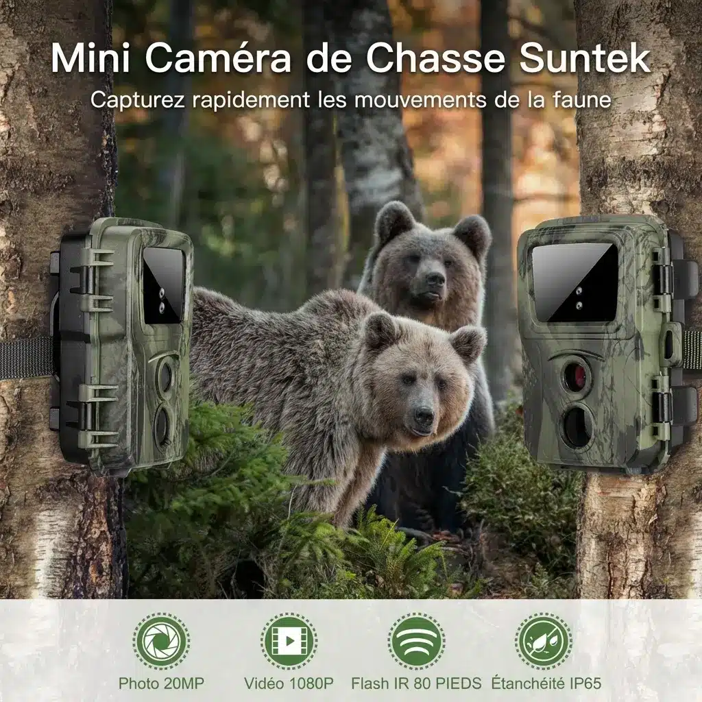 Caméra HD Vision Nocturne Infrarouge pour suivi animaux