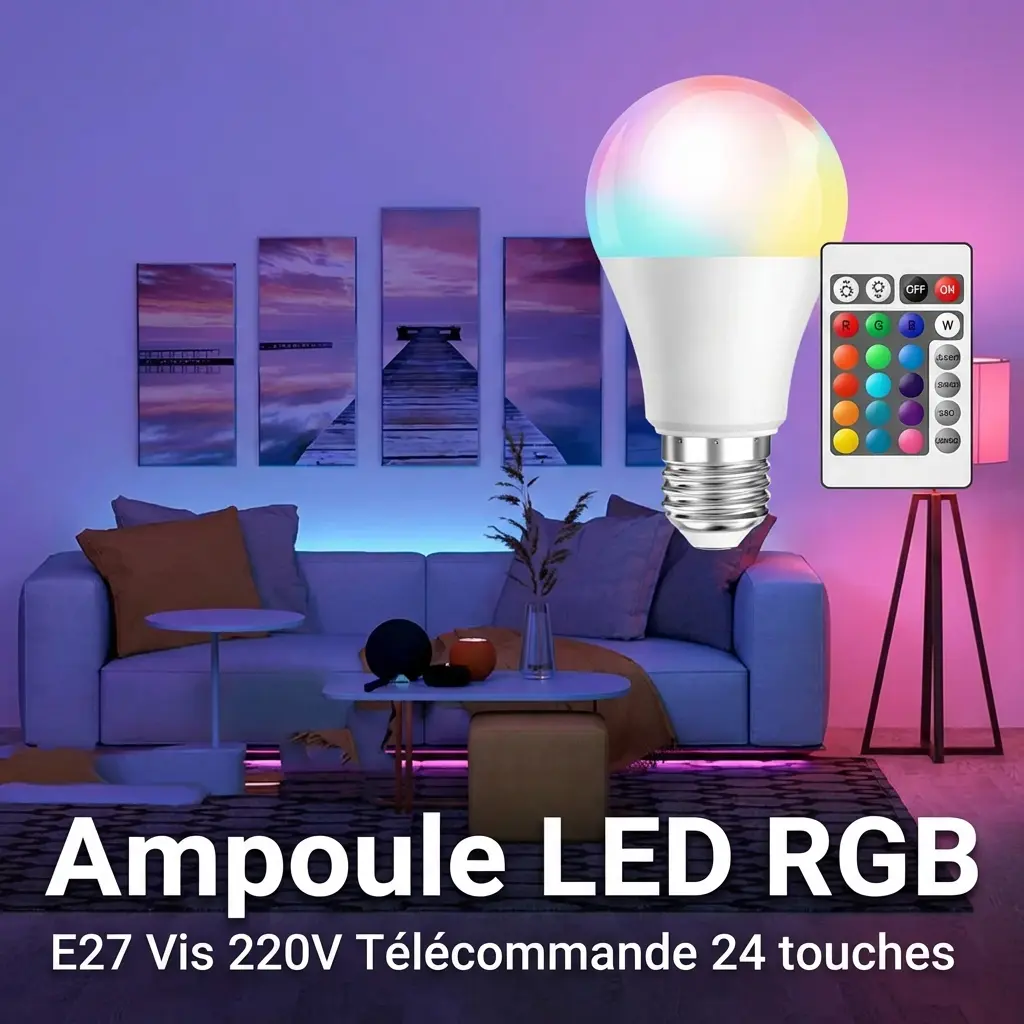 Bombilla LED RGB multicolor 15w wifi bluetooth