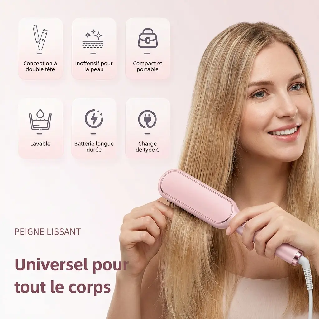 Depiladora eléctrica recargable de doble cabezal para mujeres USB