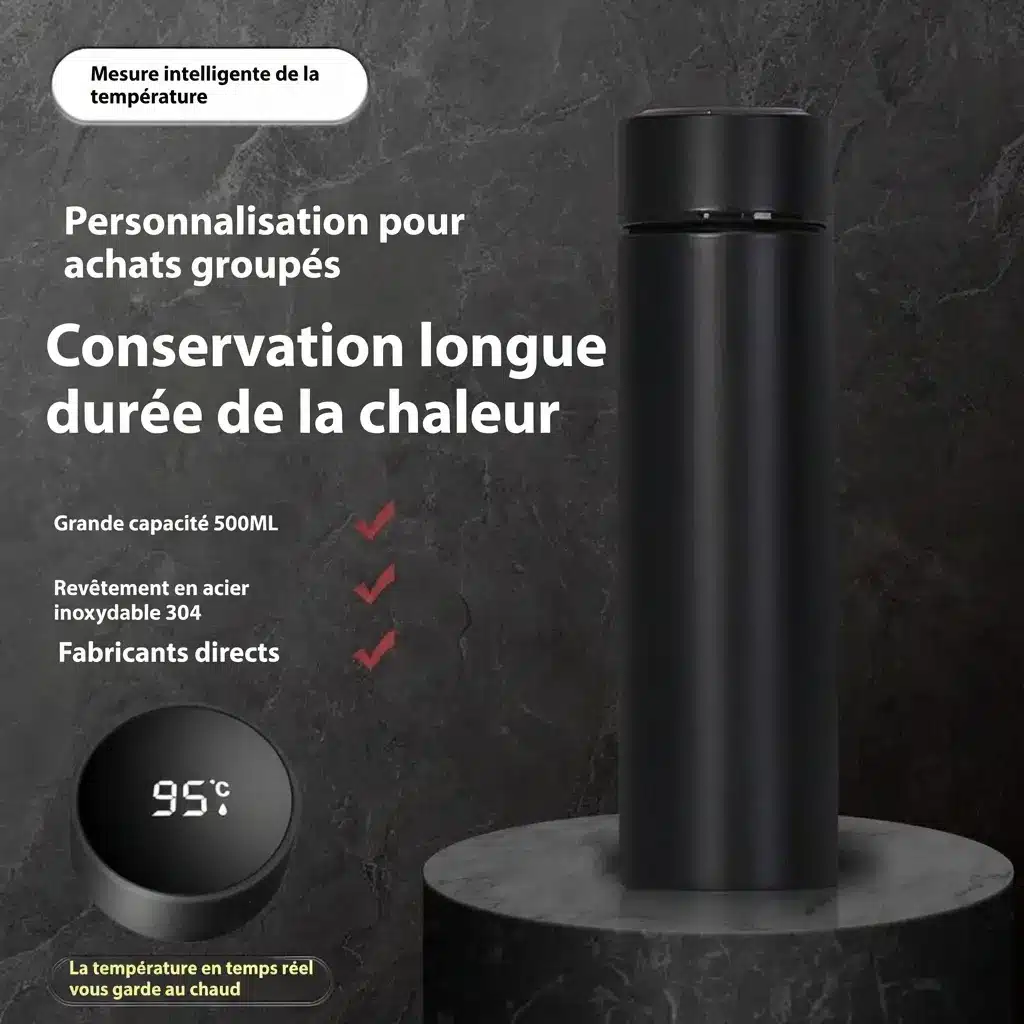 Tasse Thermos Isotherme affichage de température 500ML