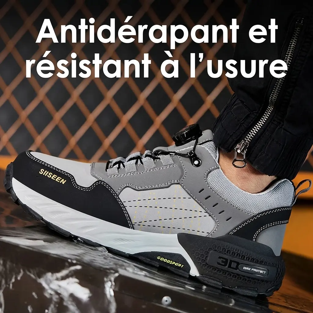Chaussures de sécurité avec laçage automatique kevlar