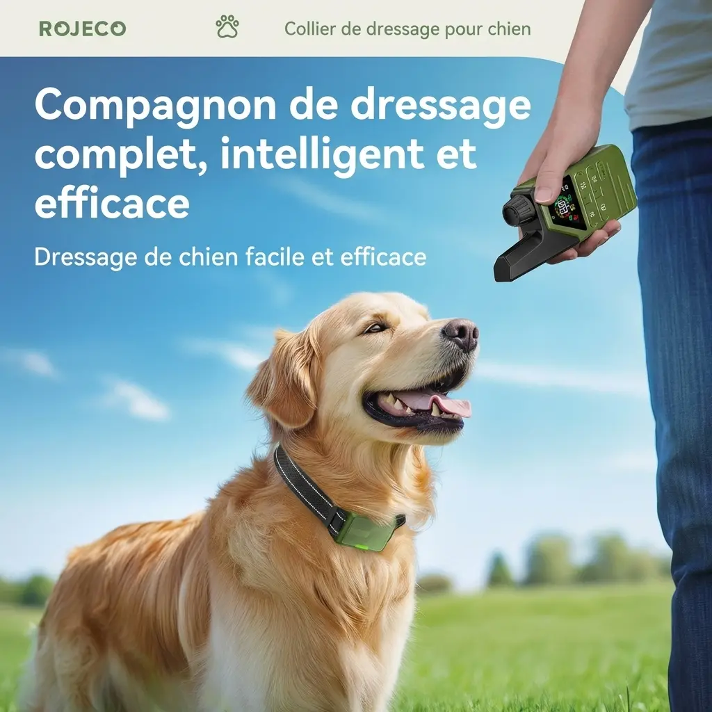 Collier de dressage electrique pour chiens avec télécommande
