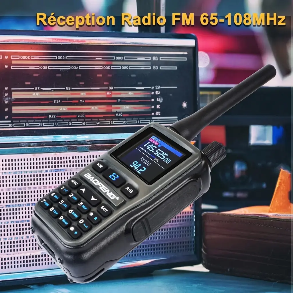 Mini Talkie-Walkie PTT double bande rechargeable USB