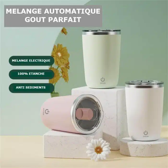 Tasse à mélangeur automatique à rotation magnétique 350 Ml – Image 15