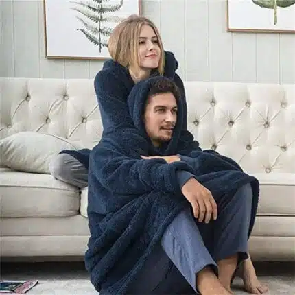 Sweat Plaid à capuche chaud et confortable