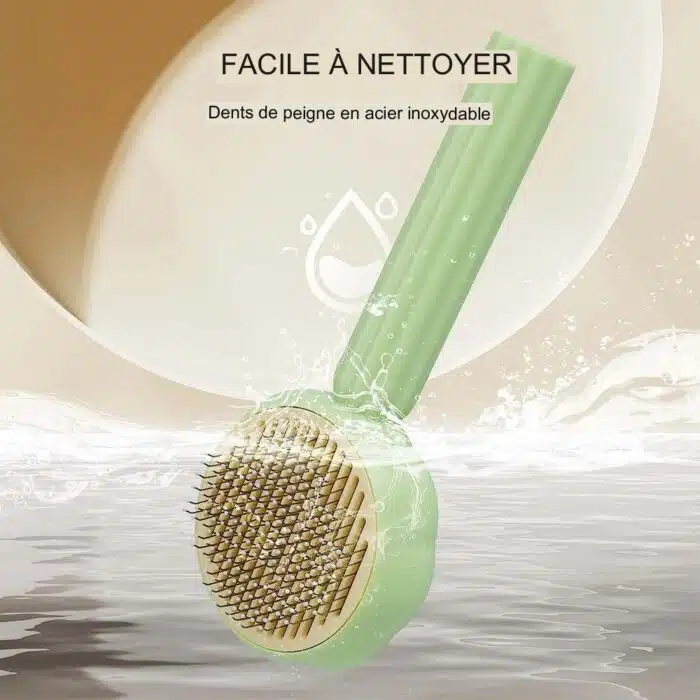 Brosse pour animaux auto nettoyante
