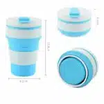 Tasse pliable silicone portable étanche de voyage avec couvercle – Image 5