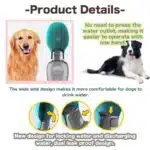 Gourde de voyage pour chiens avec bol anti fuites pliable grande capacité 800ml