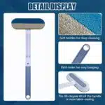 Brosse multifonction 4-en-1 pour poils d'animaux et vitres