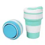 Tasse pliable silicone portable étanche de voyage avec couvercle – Image 4
