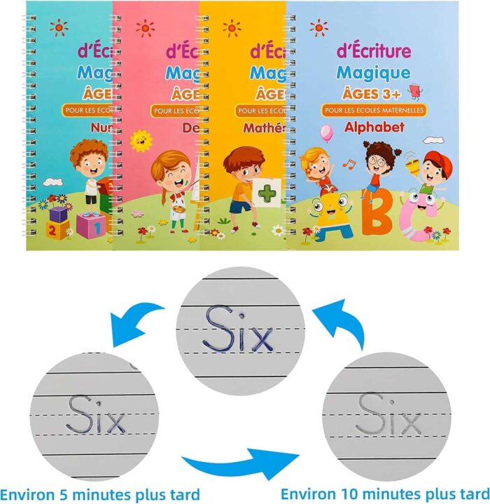 Cahier magique d'apprentissage d'écriture pour enfant