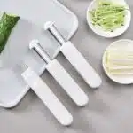 Couteau de cuisine 3 en 1 rotatif multifonction éplucheur et râpe