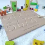 Tablette d'apprentissage des chiffres pour enfant Montessori