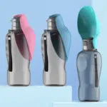 Gourde de voyage pour chiens avec bol anti fuites pliable grande capacité 800ml