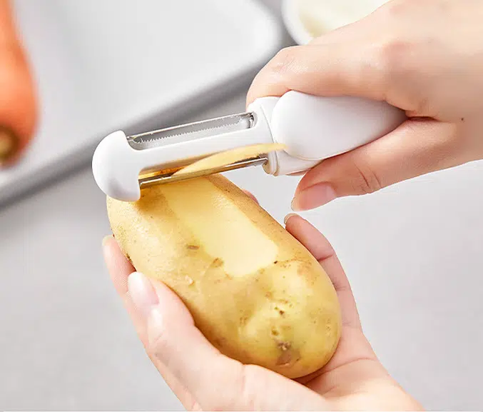 Couteau de cuisine 3 en 1 rotatif multifonction éplucheur et râpe – Image 10