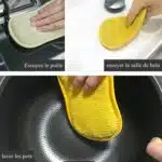 Eponge magique microfibres double action