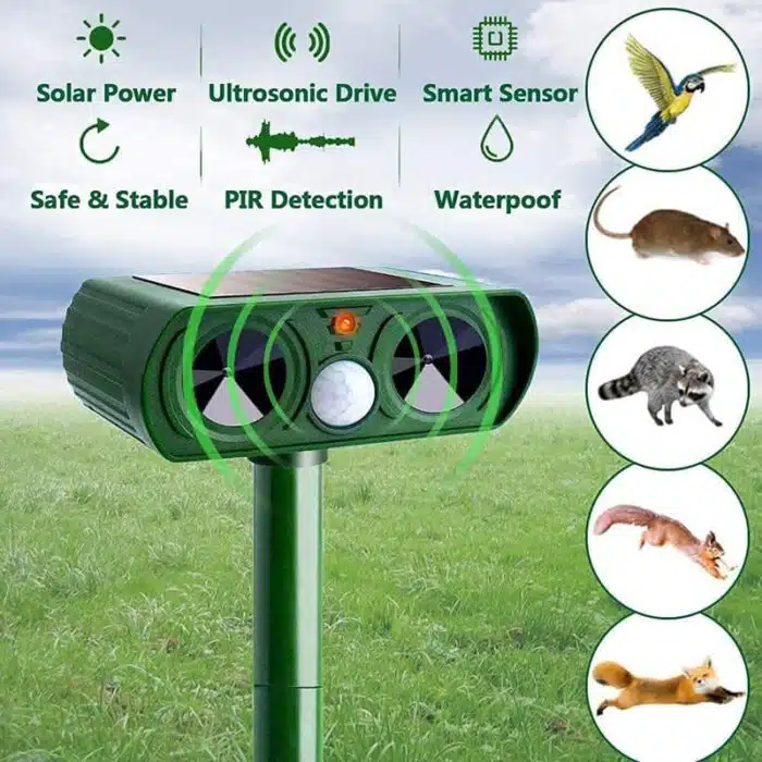 Répulsif à ultrasons solaire dissuasif animaux – Image 11