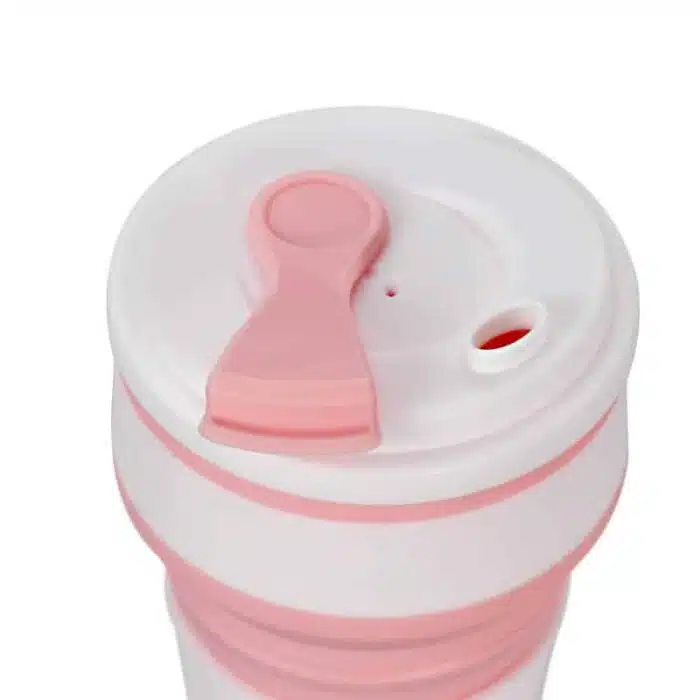 Tasse pliable silicone portable étanche de voyage avec couvercle – Image 9