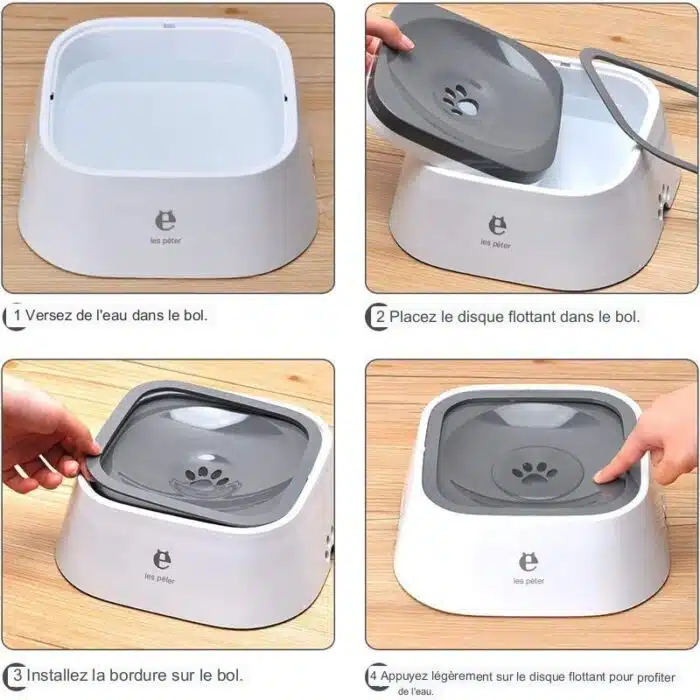 Gamelle à eau Anti Débordement 1.5l