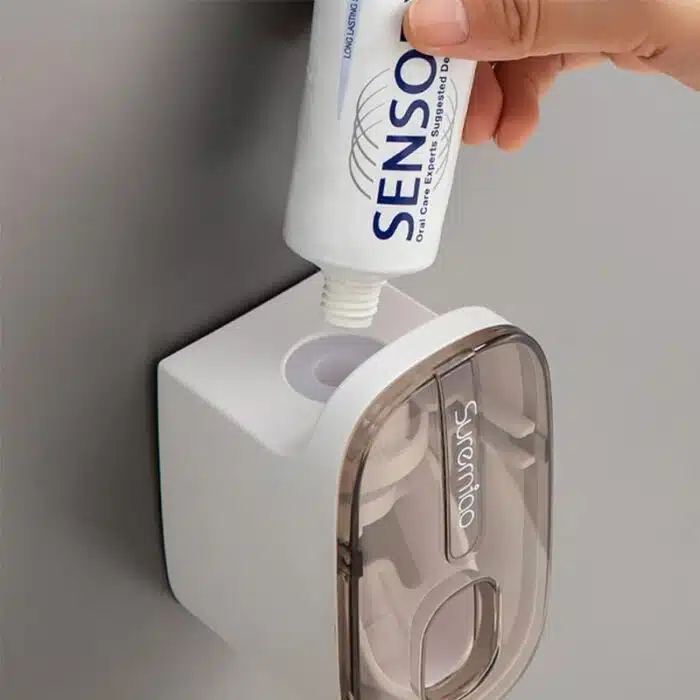 Distributeur de dentifrice murale a pression