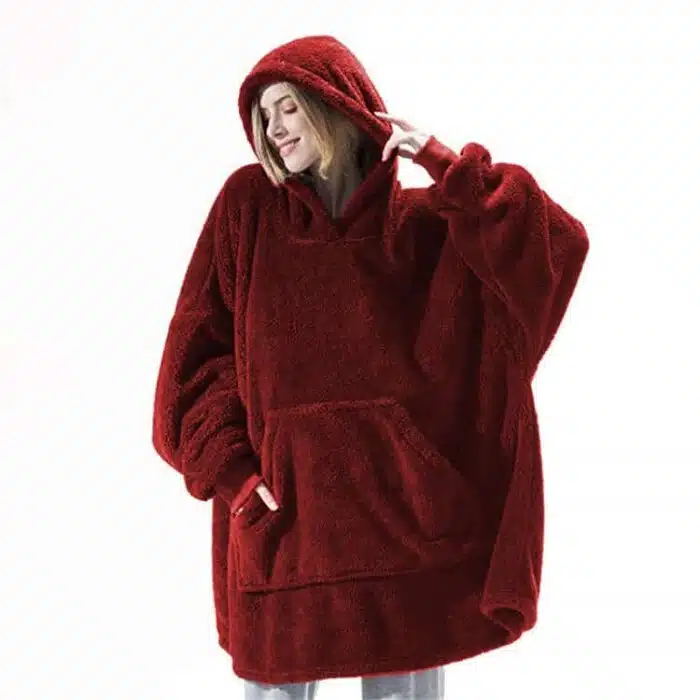 Sweat Plaid à capuche chaud et confortable – Image 7