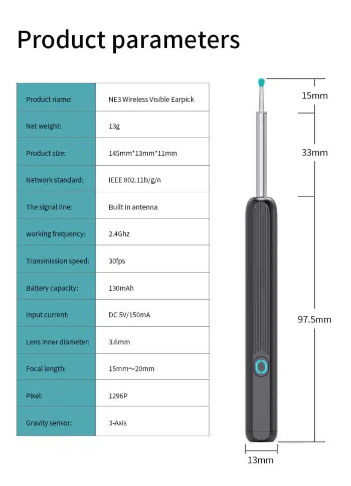 Nettoyeur d'oreilles Wifi USB avec Caméra – Image 17