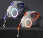 Laisse pour chiens rétractable lumineuse LED 5m