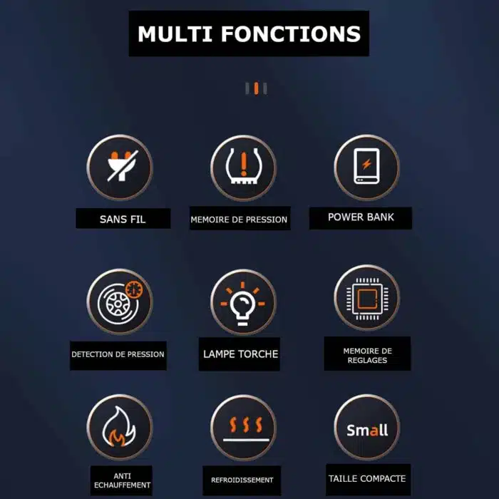 Gonfleur de pneus électrique portable intelligent – Image 11
