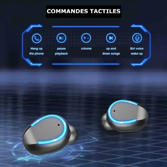 Ecouteurs sans fil Bluetooth à commandes tactiles – Image 7