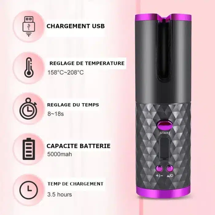 Fer a Friser Automatique Portable HairCare – Image 11