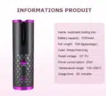 Fer a Friser Automatique Portable HairCare – Image 9