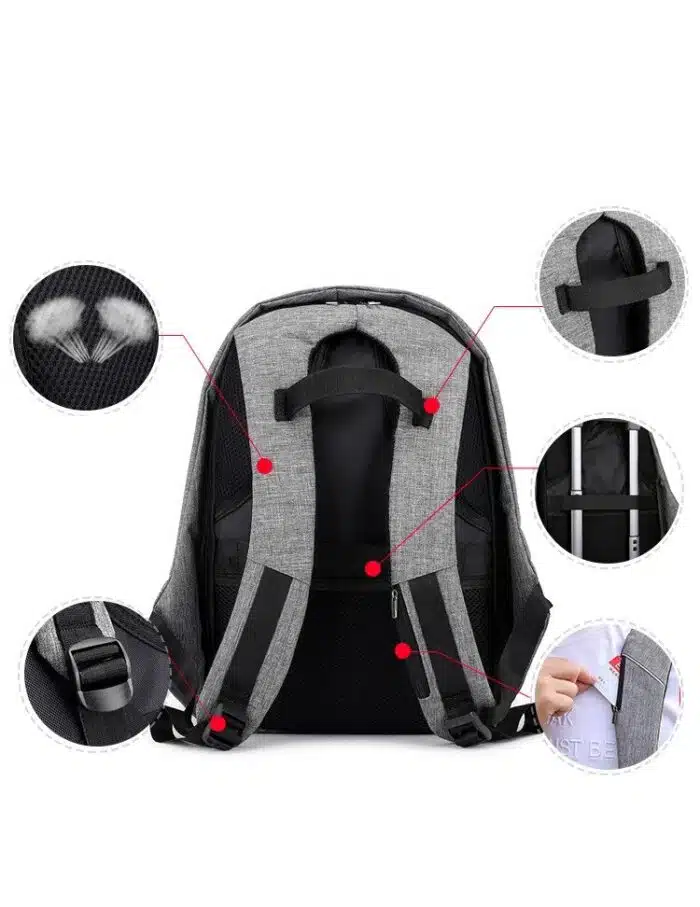 Sac a Dos Antivol imperméable multifonction – Image 2