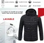 Chaqueta calefactada USB con capucha y mangas largas - Imagen 3