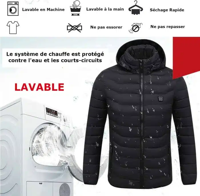 Veste Chauffante USB avec Capuche et Manches longues – Image 3