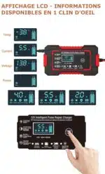 Chargeur de Batteries Voitures/Motos intelligent 12V6A – Image 4