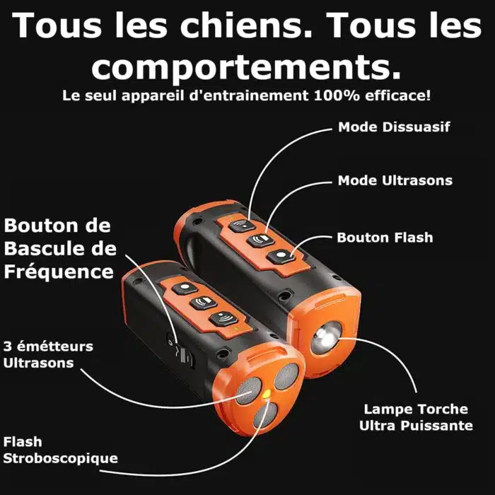 Dispositif dissuasif aboiements chien ultrasons de poche | Répulsif | Entrainement – Image 3