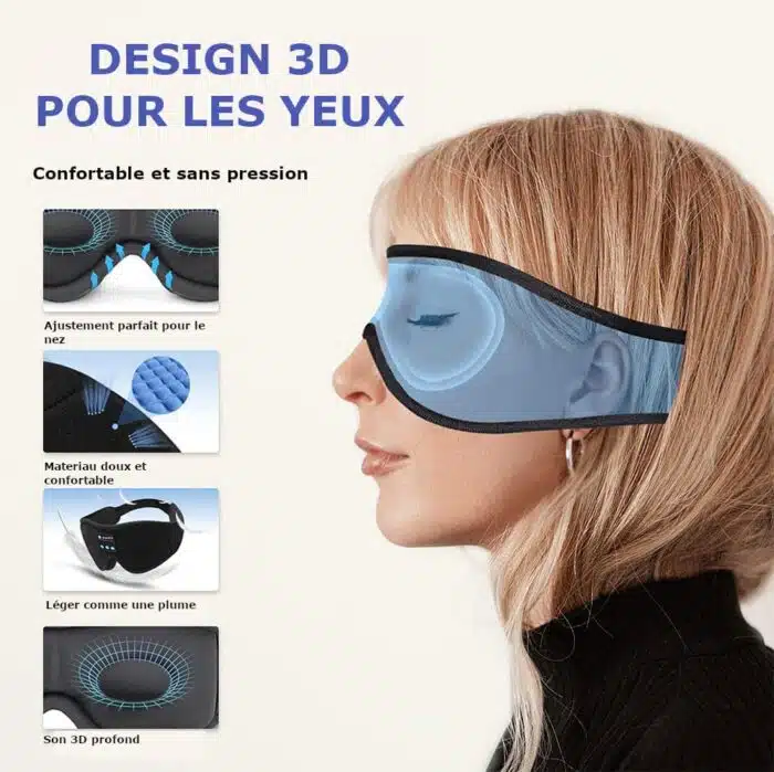 Masque de Sommeil Connecté 3D Bluetooth – Image 4