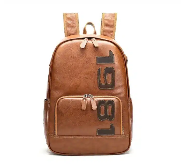 Sac a Dos de Voyage Vintage en Cuir Original – Image 3