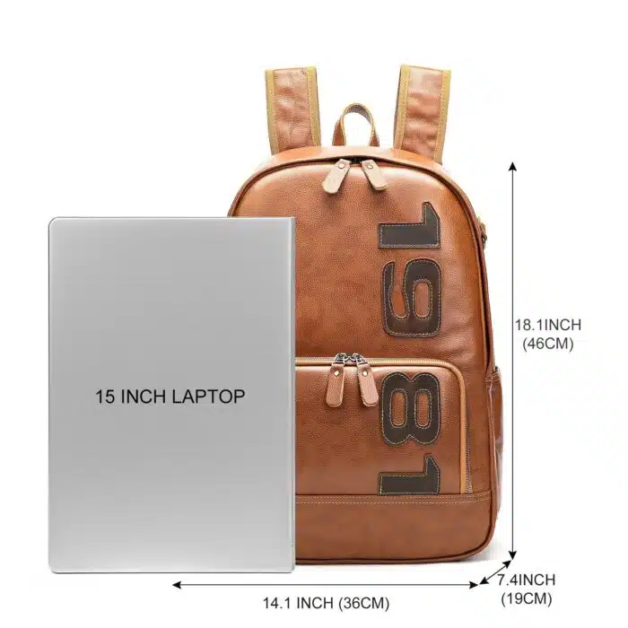 Sac a Dos de Voyage Vintage en Cuir Original – Image 6