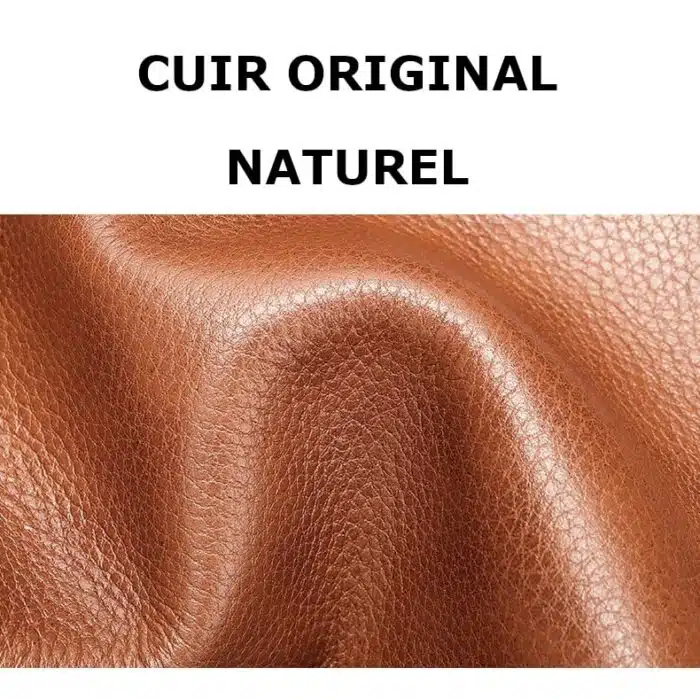 Sac a Dos de Voyage Vintage en Cuir Original – Image 4