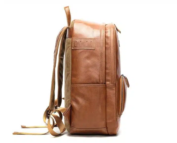 Sac a Dos de Voyage Vintage en Cuir Original – Image 7