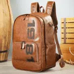 Sac a Dos de Voyage Vintage en Cuir Original