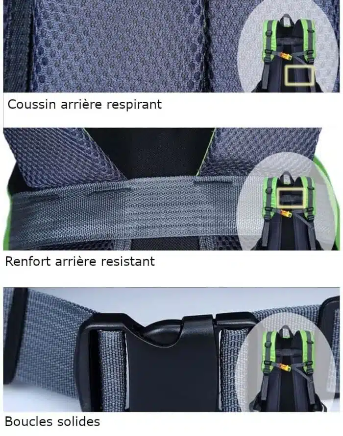 Sac a Dos Randonnée Camping de voyage 40L – Image 8