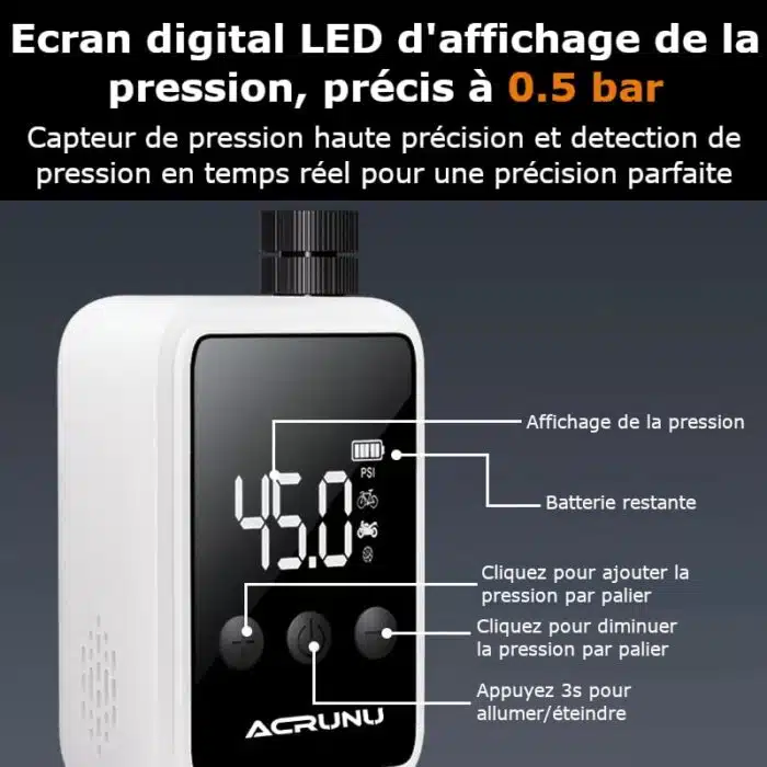 Mini Pompe à vélo électrique | Compresseur Portable – Image 5