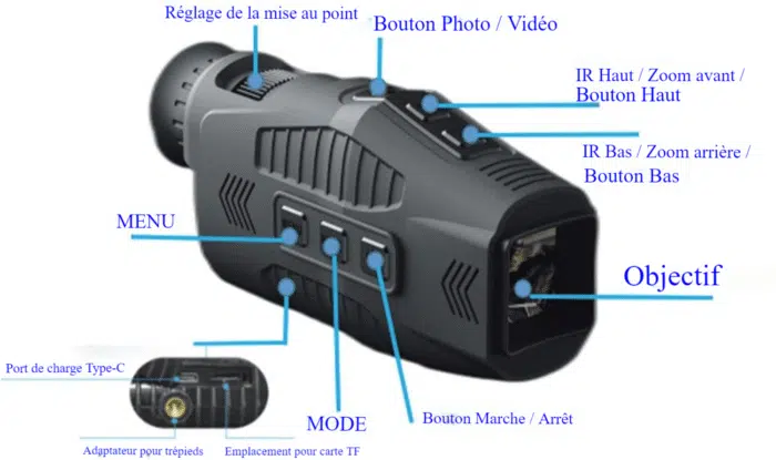 Lunette de Vision Nocturne Monoculaire Intelligente – Image 3