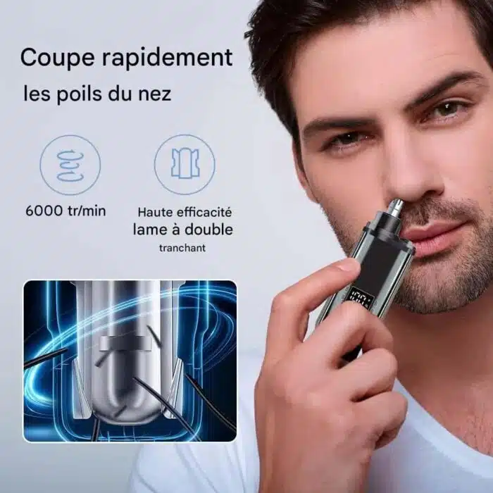 Tondeuse de Poche pour Poils de Nez et Oreilles Rechargeable – Image 3