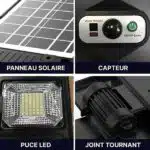 Lámpara solar led de exterior - Imagen 9