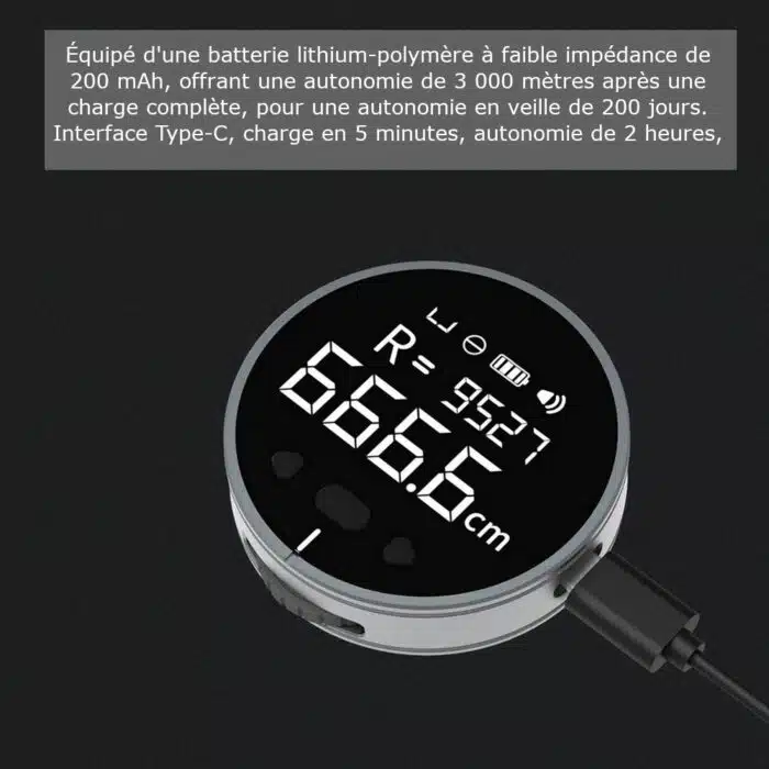 Mètre Ruban électronique LCD de précision rechargeable USB – Image 9
